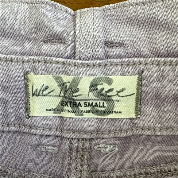 Free People See You Sometime High Waisted Belted Cut Off Shorts Lilac Purple XS - Picture 4 of 7
